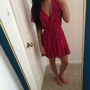 Francesca’s Dress - Size Small - Floral V neck